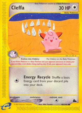 'Pokemon - 'Cleffa 048  - Reverse Holofoil Skyridge - Common