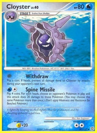 'Pokemon - 'Cloyster 047  Secret Wonders - Uncommon