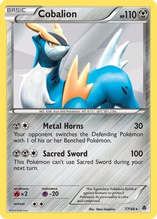 'Pokemon - 'Cobalion 077  - Reverse Holofoil Emerging Powers - Holo Rare