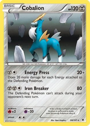 'Pokemon - 'Cobalion 084  - Holofoil Noble Victories - Holo Rare