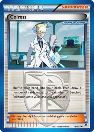 'Pokemon - 'Colress (Team Plasma) 118/135  - Reverse Holofoil Plasma Storm - Uncommon