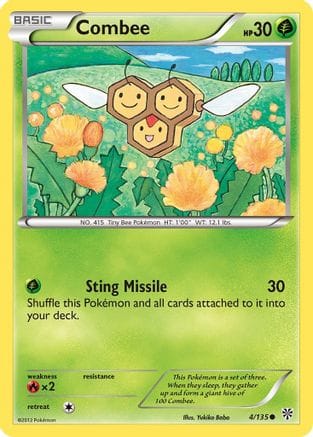 'Pokemon - 'Combee 004  - Reverse Holofoil Plasma Storm - Common