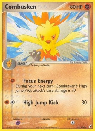 'Pokemon - 'Combusken 016/100  Crystal Guardians - Rare