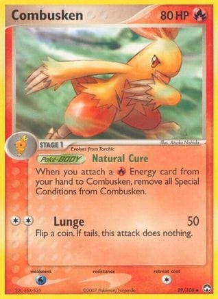 'Pokemon - 'Combusken 029/108  - Reverse Holofoil Power Keepers - Uncommon