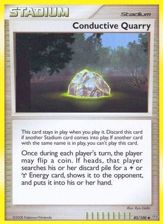 'Pokemon - 'Conductive Quarry 082/100  - Reverse Holofoil Stormfront - Uncommon