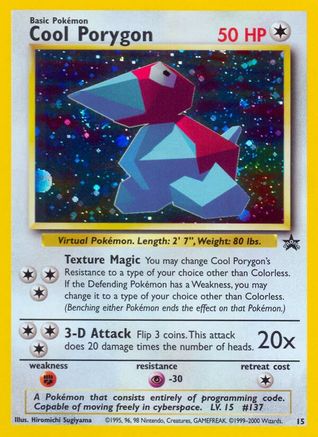 'Pokemon - 'Cool Porygon 015/53  - Holofoil WoTC Promo - Promo
