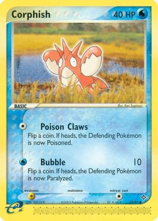 'Pokemon - 'Corphish 052/97  - Reverse Holofoil Dragon - Common