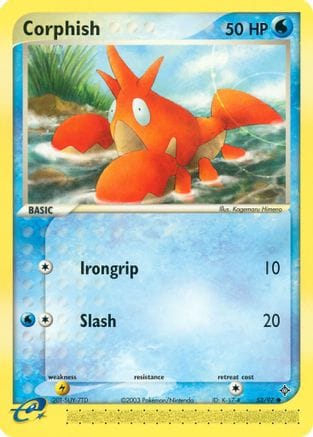 'Pokemon - 'Corphish 053/97  - Reverse Holofoil Dragon - Common