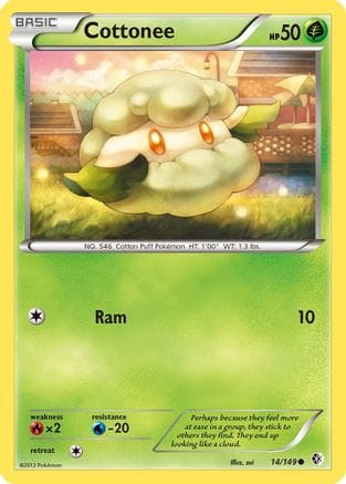 'Pokemon - 'Cottonee 014  Boundaries Crossed - Common