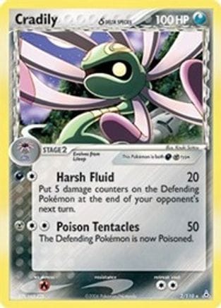 'Pokemon - 'Cradily (Delta Species) 002  - Holofoil Holon Phantoms - Holo Rare