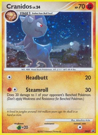 'Pokemon - 'Cranidos DP07  - Holofoil Diamond and Pearl Promos - Promo