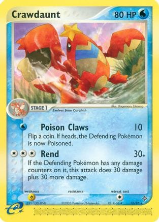 'Pokemon - 'Crawdaunt 013/97  Dragon - Rare