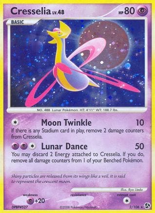 'Pokemon - 'Cresselia 002  - Reverse Holofoil Great Encounters - Holo Rare