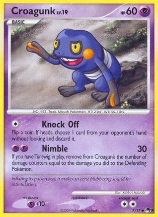 'Pokemon - 'Croagunk 007  POP Series 9 - Uncommon