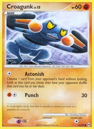 'Pokemon - 'Croagunk 061/99  Arceus - Common