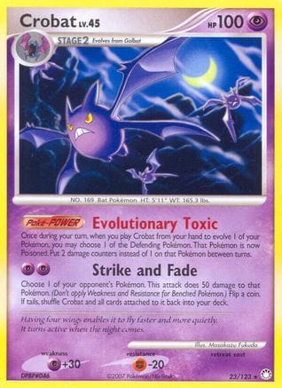 'Pokemon - 'Crobat 023  - Reverse Holofoil Mysterious Treasures - Rare