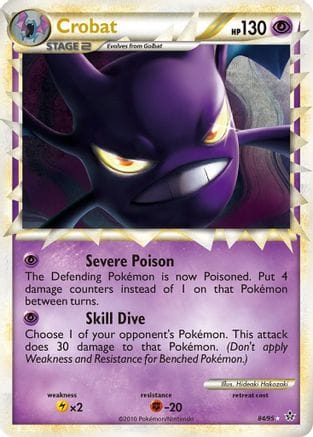 'Pokemon - 'Crobat (Prime) 084  - Holofoil Unleashed - Ultra Rare