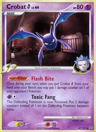 'Pokemon - 'Crobat G 047/127  Platinum - Uncommon
