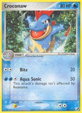 'Pokemon - 'Croconaw 038  Unseen Forces - Uncommon