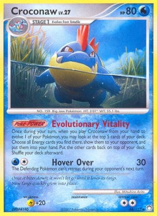 'Pokemon - 'Croconaw 044/123  - Reverse Holofoil Mysterious Treasures - Uncommon