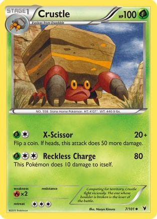 'Pokemon - 'Crustle 007  Noble Victories - Uncommon