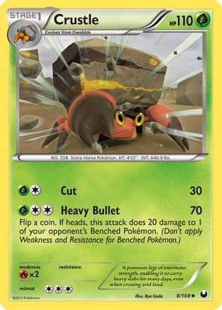 'Pokemon - 'Crustle 008  Dark Explorers - Uncommon