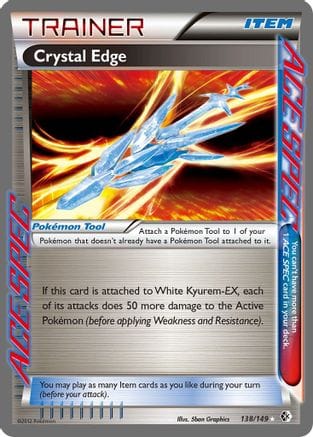 'Pokemon - 'Crystal Edge 138  - Holofoil Boundaries Crossed - Rare Ace