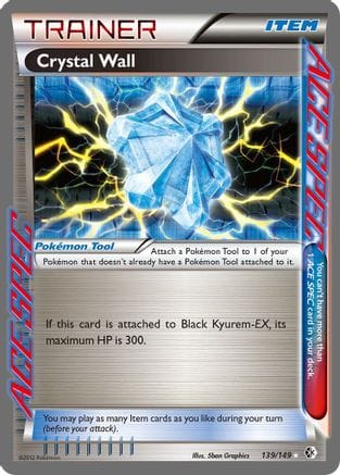 'Pokemon - 'Crystal Wall 139  - Holofoil Boundaries Crossed - Rare Ace