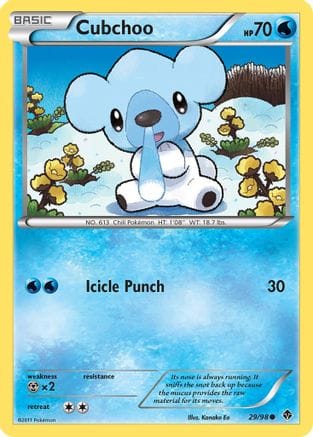 'Pokemon - 'Cubchoo (29) 029  Emerging Powers - Common