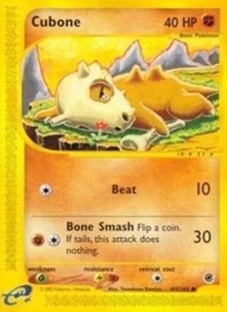 'Pokemon - 'Cubone 103/165  Expedition - Common