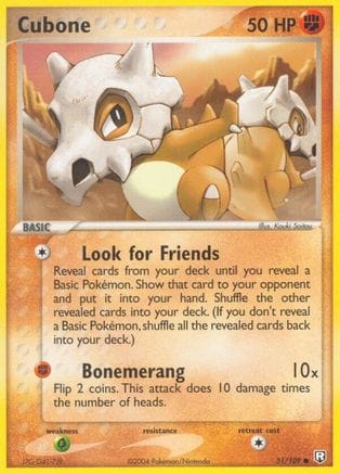 'Pokemon - 'Cubone 051/109  - Reverse Holofoil Team Rocket Returns - Common