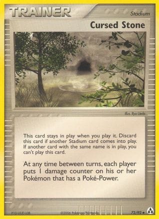 'Pokemon - 'Cursed Stone 072/92  - Reverse Holofoil Legend Maker - Uncommon