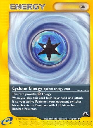 'Pokemon - 'Cyclone Energy 143  - Reverse Holofoil Skyridge - Uncommon