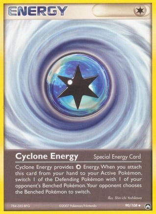 'Pokemon - 'Cyclone Energy 090/108  - Reverse Holofoil Power Keepers - Uncommon