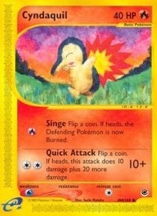 'Pokemon - 'Cyndaquil (104) 104/165  - Reverse Holofoil Expedition - Common