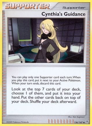 'Pokemon - 'Cynthia's Guidance 136  - Reverse Holofoil Supreme Victors - Uncommon