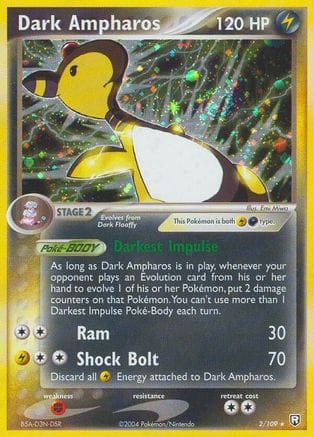 'Pokemon - 'Dark Ampharos 002  Team Rocket Returns - Holo Rare