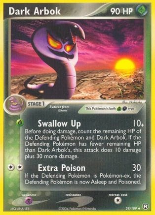 'Pokemon - 'Dark Arbok 029  - Reverse Holofoil Team Rocket Returns - Uncommon
