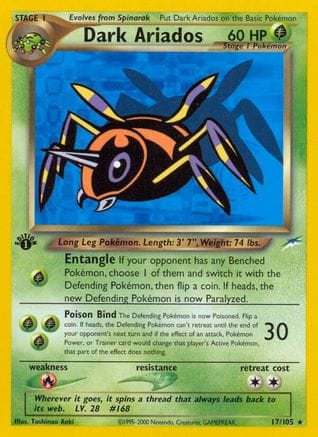 'Pokemon - 'Dark Ariados 017  - Unlimited Neo Destiny - Rare
