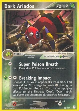 'Pokemon - 'Dark Ariados 030  - Reverse Holofoil Team Rocket Returns - Uncommon
