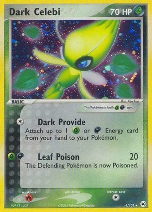'Pokemon - 'Dark Celebi 004/101  - Holofoil Hidden Legends - Holo Rare