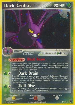 'Pokemon - 'Dark Crobat 003  - Holofoil Team Rocket Returns - Holo Rare