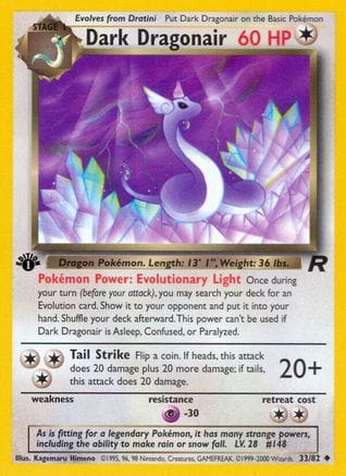 'Pokemon - 'Dark Dragonair 033/82  - Unlimited Team Rocket - Uncommon