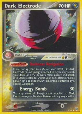 'Pokemon - 'Dark Electrode 004/109  - Holofoil Team Rocket Returns - Holo Rare