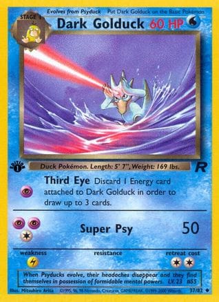 'Pokemon - 'Dark Golduck 037/82  - Unlimited Team Rocket - Uncommon