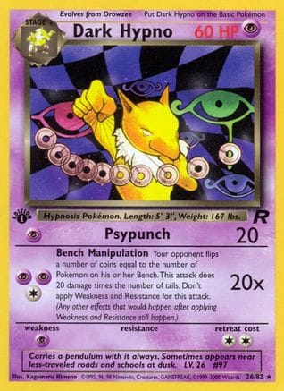 'Pokemon - 'Dark Hypno (26) 026/82  - Unlimited Team Rocket - Rare