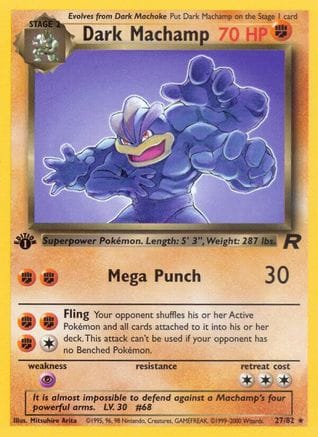 'Pokemon - 'Dark Machamp (27) 027/82  - Unlimited Team Rocket - Rare