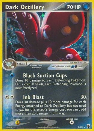 'Pokemon - 'Dark Octillery 008  - Reverse Holofoil Team Rocket Returns - Holo Rare