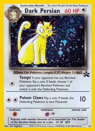 'Pokemon - 'Dark Persian 017/53  - Holofoil WoTC Promo - Promo
