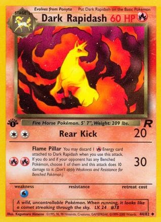 'Pokemon - 'Dark Rapidash 044/82  - Unlimited Team Rocket - Uncommon